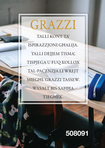 Picture of GRAZZI ISPIRAZZJONI KARTOLINA